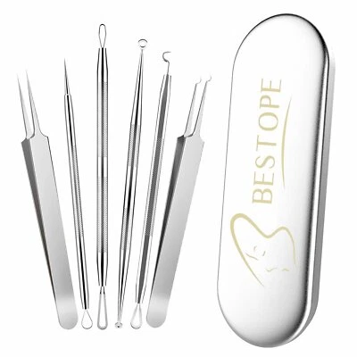 BESTOPE Blackhead Remover 6 in 1 Pimple Comedone Extractor Tool Acne Removal Kit