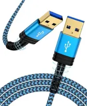 AILKIN USB to USB Cable, Male to Male USB 3.0 A to A Extension Cable, 10ft