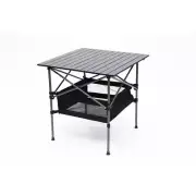 Anvil Picnic Table 27.56" Rectangle 4-Seater Folding Portable Storage in Black