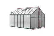 Aluminium Greenhouse Green House Garden Polycarbonate 4.43X2.44M