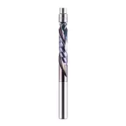 1/4 Compression Flush,1-1/8 Carbide Spiral Bit with Bearing for Wood Trimming