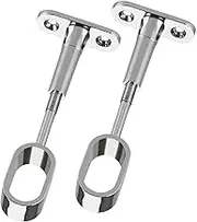 Adjustable Central Closet Rail Bracket Set with Central Bracket for Oval Clothes Rail with Top Shelf Mount