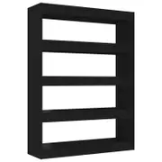 vidaXL Book Cabinet/Room Divider Black Storage Cabinet Bookcase Shelf Rack
