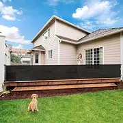 195 Inch Extra Wide Retractable Baby Gate for Large Openings, 35" Tall Extra Long Baby Gate for Doorway and Stairs Indoor Outdoor Retractable Dog Gate Long Mesh Child Gates for Kids or Pets, Black