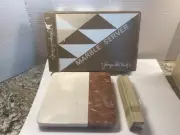 NEW GEORGES BRIARD MARBLE SERVER Terrazzo Cheese Board With KNIFE VTG Crudite