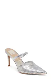 Dolce Vita Kanika Pointed Toe Mule in Silver Metallic Mesh at Nordstrom, Size 10