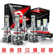 For Smart Fortwo 2008-2015 6x Combo H7+H7+H11 LED Headlight Hi/Lo Fog Light Bulb (for: Smart)