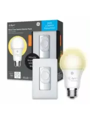Wireless Smart Switch & Soft White A19 Light Bulb C by GE home lighting control