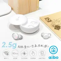 在飛比找PChome24h購物優惠-aibo 輕巧貼耳 睡眠 藍牙隱形耳機麥克風