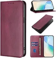 Cover Compatible with OnePlus Nord 4 5G,[PU Leather+Shell] Compatible with OnePlus Nord 4 5G Flip Stand Magnetic Closure Card Slot Wallet Red