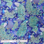 Quilting Patchwork Sewing Fabric Imperial Peacocks 50x55cm FQ