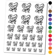 Striped Snarling Velociraptor Temporary Tattoo Water Resistant Set
