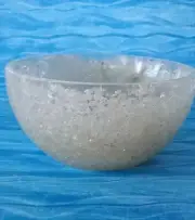 ORGONE BOWL, Crystal Quartz Bowl, Large 3.25" Crystal Orgone Bowl