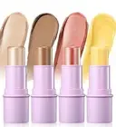 4 Pc’s Cream Blush Contour Highlighter Bronzer Moisturizer Makeup Set NEW
