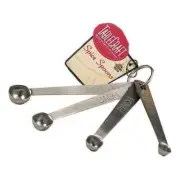 TableCraft 4 Pc Stainless Steel Spice Measuring Spoons Smidgen Pinch Dash & Tad