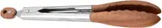 UTHCLO Wooden Tips Food Clip Buffet Tongs for Salad Stainless Steel Walnut Wood
