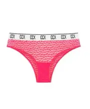 CCX By City Chic Ladies Animal Lace Hipster Brief Underwear size 22 Neon Coral