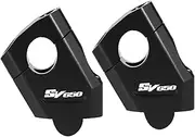 Handlebar Risers Motorcycle Handlebar Riser Drag Handle Bar Clamp Extend Adapter for SV650(Black)