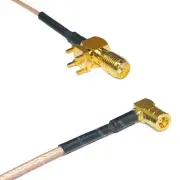 RG178 RP-SMA Female PCB Tall to SMB FEMALE ANGLE Coax RF Cable USA-Ship