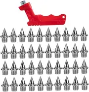 Gogogmee 1 Set Shoe Spikes Hard Steel Track Spike Spikes for Track Shoes Running Shoes Track Spike Shoes Replacement Spikes Statue of Liberty Costume Spike Wrench Steel Nail Non-slip Shoes