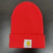 Carhartt Acrylic Watch Knit Cuffed Beanie Hat A18-R85 Bittersweet Red NWT OS