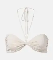 [Jade Swim] Jade Swim Liana halterneck bikini top AU 8 white
