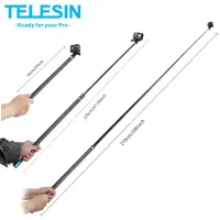 在飛比找momo購物網優惠-【TELESIN】碳纖維自拍棒2.7米 270cm(for 