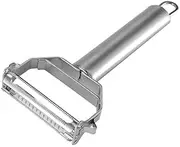 Julienne Peeler Vegetable Peeler Dual Blade Stainless Steel Cutter Slicer for Carrot, Cucumber, Fruit, Multifunctional Peeler for Kitchen (Style 1, 17.5 * 5.5CM)