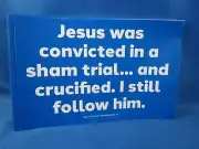 WHOLESALE LOT OF 20 TRUMP 2024 JESUS WAS CONVICTED SHAM TRIAL FELON STICKER MAGA