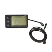 S866 Electric Bike LCD Display Electric Scooter Display Meter Control Panel with Waterproof Plug an black