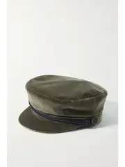 [MAISON MICHEL] MAISON MICHEL - Abby Cotton-velvet Cap - Army green - S S Green