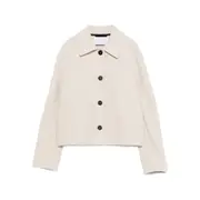 [Harris Wharf London] Harris Wharf London Button-front Cropped Jacket 38 IT NEUTRALS