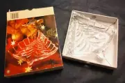 1999 Cristal d'Arques Christmas Tree Candy Dish Genuine Lead Crystal France New