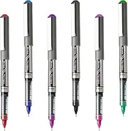 EYEYE Liquid Ink Rollerball Pens, 0.7mm Fine Point Needle Tip, 6 Colors Rollerball Pens Quick Drying, Rolling Pen Smooth Writing for Drawing, Coloring, Journaling, Note Taking, Office Supplies