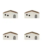 4x Urban Jonah House 20cm Concrete Long Planter Flower/Plant Pot Home Decor WHT