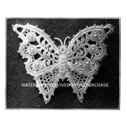 Antique Irish Butterfly & Pearl Beads, Reproduction Applique Crochet Pattern!