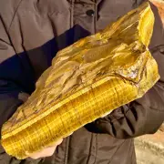 10.4LB Large Golden Tiger'S Eye Rock Quartz Crystal Mineral Specimen Metaphysics