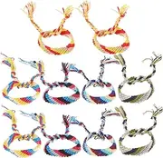 CATIEBYE 10pcs String Bracelet Knitted Friendship Charm Bracelet Ethnic Style Wrist Decor Random Color