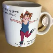 VINTAGE 1987 Applause The Heather Harms Coffee Mug Collection with Box, Exercise