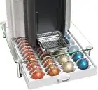 Crystal Tempered Glass Vertuo Pod Holder Drawer 24 Large or 48 Small Nespresso