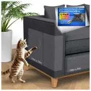 Cat Scratch Furniture Protector 12-Pack – Clear Self-Adhesive Couch Guards – ...