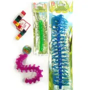 4 Piece Sensory Toy Pack - 3 Stretchy Toys and Twisty Blocks Toy