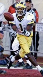 Classic Sports Prints - Michigan Football - Braylon Edwards - Ready2Hang-Canvas