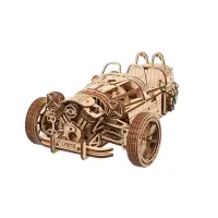 在飛比找Yahoo奇摩購物中心優惠-UGEARS｜摩根三輪跑車｜免動力自走模型 木製模型 DIY