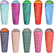 Meteor Kids Sleeping Bag, (130+25) x60cm Mummy Sleeping Bag for Kids, Junior – Boys Sleeping Bag, Girls Sleeping Bag, 3-Season Sleeping Bags-Thermal Range (-5°C to +11°C)