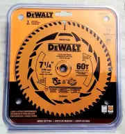 DEWALT 7 1/4 Inch 60T Carbide Tipped Saw Blade New In Pkg