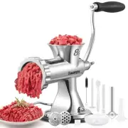 Manual Meat Grinder Sausage Stuffer Filler Hand Crank Mincer Stainless Steel ...