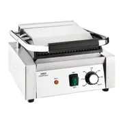 EDLP - Nisbets Essentials Single Cast Iron Plate Contact Grill (Rib/Flat) -1.8kW
