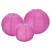 6Pcs 6"8 "12" Deep Red Paper Lanterns Decorative Round Hanging Ball Lantern