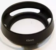 43mm Lens Hood Shade vented metal screw in threaded double Fujifilm XF 23mm f/2
